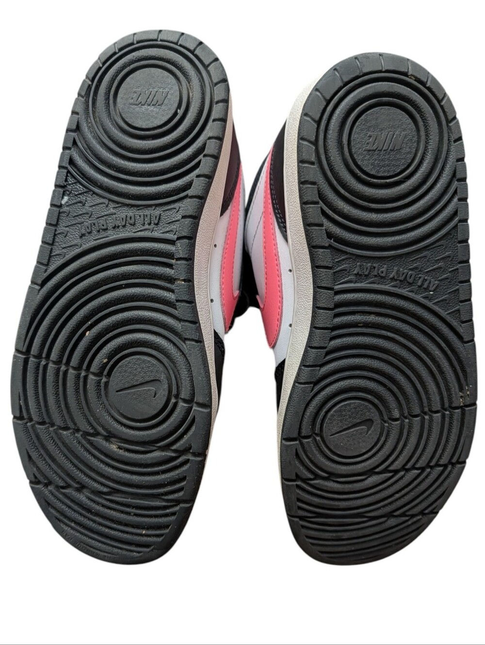Nike Court Borough Mid 2 Sneaker High Top Black Pink Foam Youth Kids 4Y - Picture 9 of 13